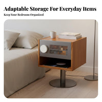 Rolling vinyl trolley Modernist & Design Nightstand Multi-Functional for distant Workers