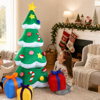 Outdoor Inflatable Tree with Gift Boxes Festive Inflatable Christmas Tree Giant Yard Decoration for Lawn, Garden