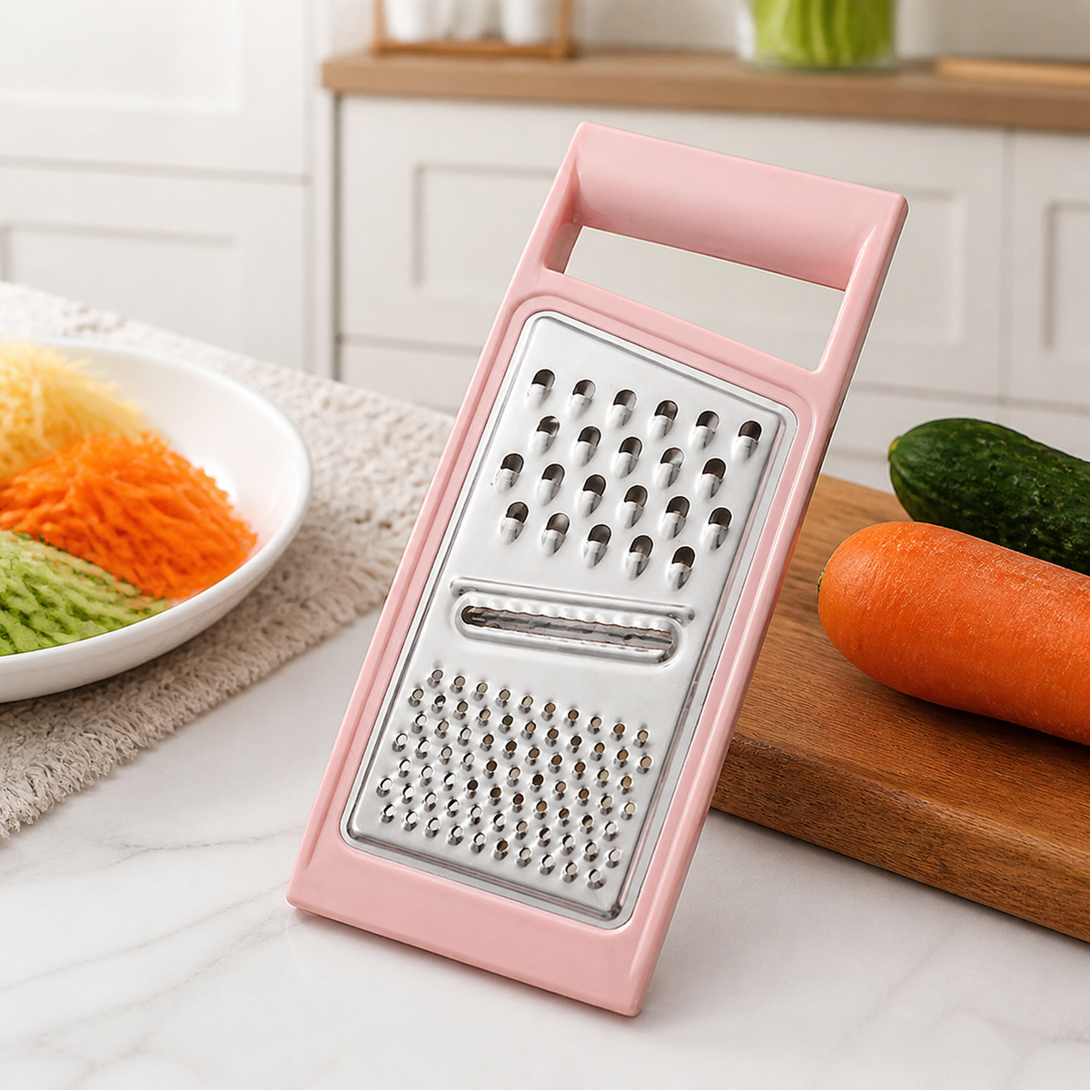 Grater Slicer, Julienne Slicer, Stainless Steel Multi-Function Slicer, 3 Blades, Vegetable Cheese Grater