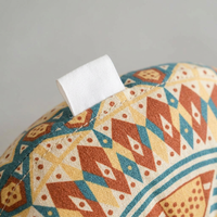 Bohemian Round Floor Pillow, Mandala Cushion, Tatami Cushion for Meditation, Lin #variant:Castle Manor Pattern