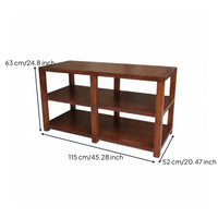 Mortise and Tenon Console Solid Wood Audio Rack Storage Shelf Wooden Amplifier Stand Heavy-duty Stability Suitable for Living Room Home Theater Studio Office