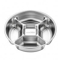 Five-Compartment Tray One-Piece Construction 5 Compartment Tray Easy to Clean Household Tableware