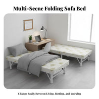 Folding bed with Mattress Foldable Design Portable Guest Bed Easy Assembly Sturdy Frame for Guests, Families, Home, Dormitory