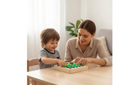 Early Education LED Light Switch Toy Hand-Eye Coordination Wooden Button Board Develops Concentration for Preschoolers