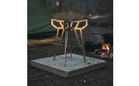 Lightweight Stainless Steel Fire Bowl Base Compact Foldable Fire Bowl Stand Long-Lasting Rust Resistant for Backpackers