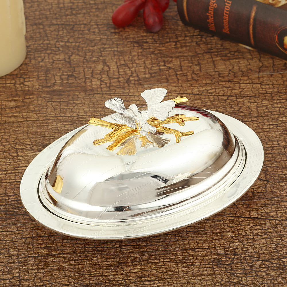 Silver / Oval with Lid