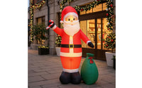 Inflatable Santa Santa Figure with Gift Sack Standing Giant Inflatable Santa Holiday Decor Outdoor Festive for Yard, Garden