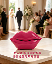 红外线感应，唇形语音留言盒，婚礼主题语音留言电话，门铃电话