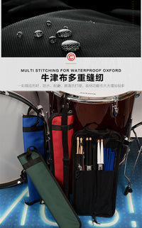 YUEDONG Oxford Cloth Drumstick Bag with Double Shoulder Straps, Fits A4 Sheet Music