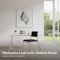 Sled Base Visitor Chair Minimalist Design Armless Sled Base Chair Lightweight Stackable Design for Conference Attendees