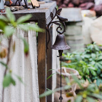 European Retro Cast Iron Bell Doorbell with Bird and Branch Design