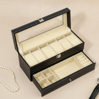 Multi-Functional Watch Box with Drawer Space-Saving Organizer for Closet
