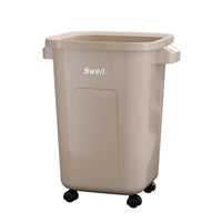 Large Capacity Trash Can for Kitchen, No Lid, with Wheels, Movable, for Food Waste, Cleaning, Household
