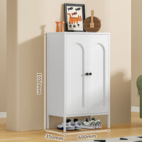 Steel Footwear Storage Unit with Doors Large Capacity Shoe Organizer Sturdy Home Furniture Multi-layer Removable Shelves Suitable for Apartment Dwellers Renters Hallway Home Decoration