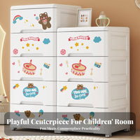 CreatureFace Drawer storage unit Cute Cartoon Design kids' Furniture even-glide Drawers