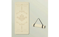 Anti-Slip Exercise Mat with Strap Textured Exercise Mat Portable Carrying Strap Soft for Beginners