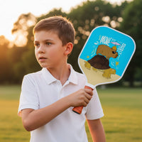 Kids Racket Set Fiberglass Surface Kids Pickleball Rackets Lightweight Design Outdoor Game for Students, Beginners, Backyard Games