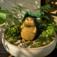 Miniature Hedgehog Resin Ornament for Garden & Landscape Decor