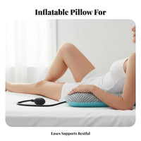 Adjustable Height Sleeping Waist Cushion Multi-Position Use Inflatable Pillow Breathable for Side Sleepers, Seniors, Bed, Travel, Car