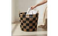 Laundry Hamper with Handles Checkerboard Laundry Basket with Handles Versatile Storage Hamper for Bedroom