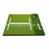 New I-Shape Golf Hitting Mat with Ball Placement Area and White Line