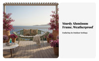 4 Pieces Woven Outdoor Seating Set Waterproof for guest accommodation Business Owners, Entertainers