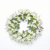 Artificial Floral Wreath Decorative Wreath with Green Foliage Lifelike