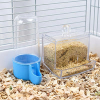 Automatic Cat Feeder and Waterer Set, Clear Acrylic Cat Bowls, Automatic Pet Food Dispenser for Small Animals, Transparent Design