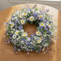 Artificial Floral Wreath Vibrant Colors Seasonal Floral Wreath Lifelike Florals
