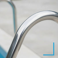 304 Stainless Steel Pool Ladder Handrail Rustproof Pool Handrail Hardware Bolt-on for Contractors, Wet-Entry Area