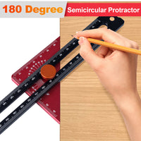 1pc木工划线工具角划线尺可调三角尺铝180°角划线规DIY量具