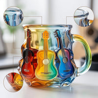 Guitar Coffee Mug Decorative Drinkware Artistic for Cafe