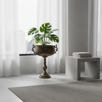 Metal Goblet Vase Industrial Ornate Metal Vase Stand Detachable Home Decor for Wedding