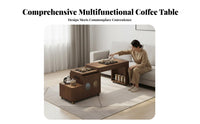 Multi-Functional Mobile Brewing Station Movable with Casters Tea Cart Modern Design End Table Extendable Top for Apartment Dwellers, Homeowners, Living Room, Home, Reception Area, Balcony