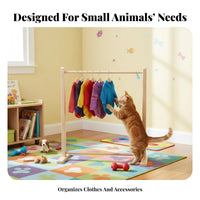 Small Clothes Rack Floor-Standing Miniature A-shaped Clothing Stand space-efficient Size Space-Saving for Closet