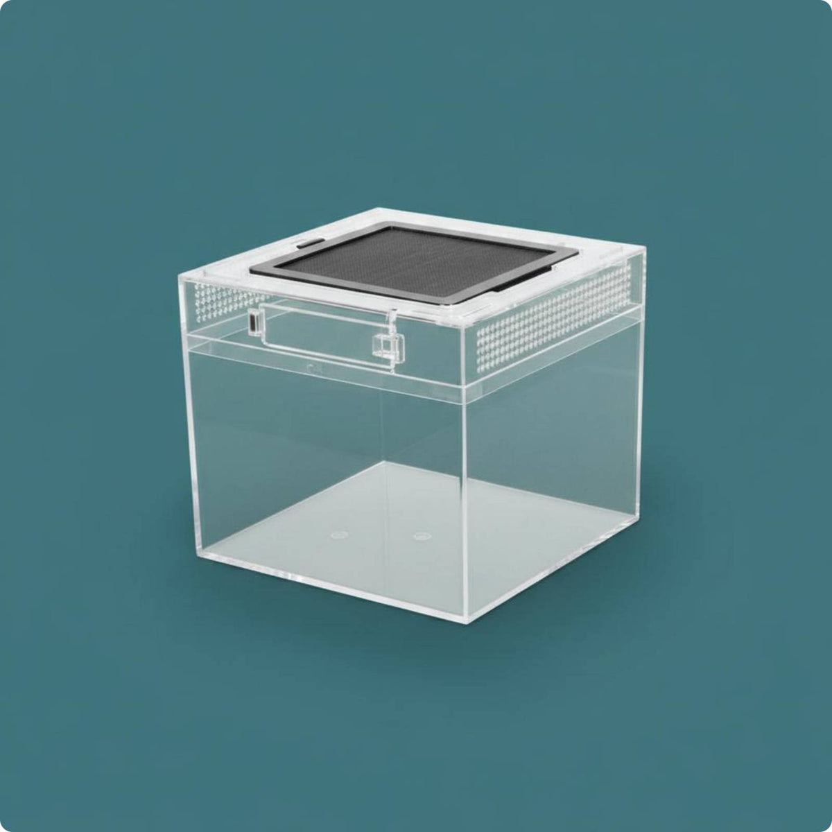 Crystal Herpetofauna Enclosure Easy to Clean Gecko Habitat Box Ventilated