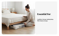 Under-Bed Container Transparent container Organizing Box Large Capacity for Dorm Room