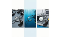 Portable Underwater Mirror with Storage Case Hands-Unrestricted Convex Mirror with Elastic Cord Safety Lightweight for Divers