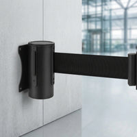 Wall-Mounted Retractable Belt Barrier | Space-Saving, Retractable Belt Barrier with Wall wall bracket, Compact, for Entryways