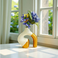 Abstract Vase Elegant Hollow Vase Contemporary for Office, Minimalists