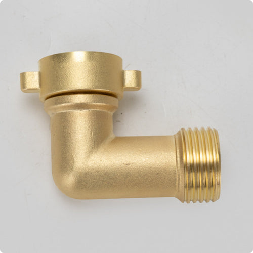 Brass Hose Elbow Swivel 90 Degree Hose Elbow Kink Resistant for Outdoor, Yard