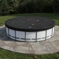 Round Inflatable Pool Cover Sunproof Round Pool Cover All-Season Protection