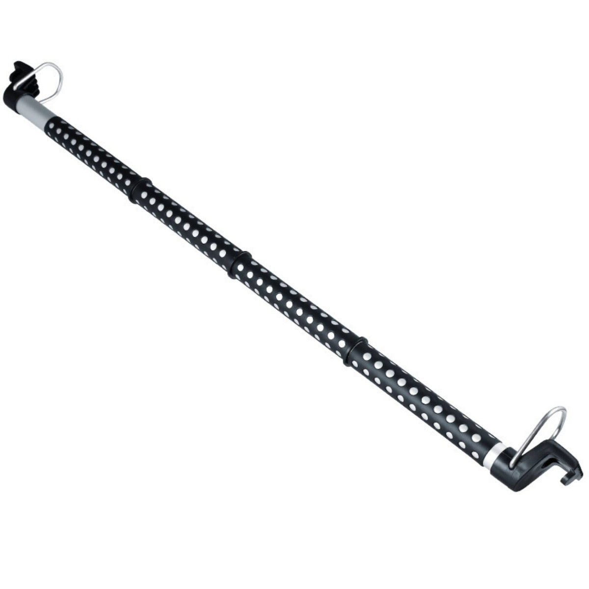 Telescopic Car Clothes Hanger Rod Perforated Car Clothes Hanger Bar Hooked Ends Telescopic Garment Rack
