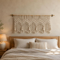 Macrame Door Curtain Handmade Boho Door Curtain Cotton Rope for Doorway