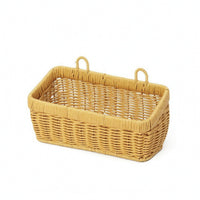 Hanging Wall Basket Sturdy Hanging Basket with Loops Boho for Kitchen