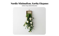 Nordic Design Wall Hanging Artificial Plant Low Maintenance Hanging Vine Wall Decor Realistic Look Elegant Design for Interior Decorators, Homeowners, Office Workers, Bedroom, Living Room, Hallway, Entryway