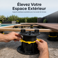 Adjustable Pedestal Support for Stone, Wood-Plastic Keel, Water Features, and Fountains