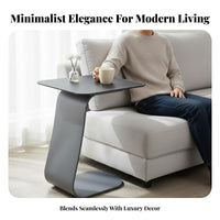 C-Shaped End Table ScuffResistant Living Room Furniture With Storage Pouch
