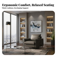 Modern Design 3-Seater Sofa and Coffee Table Set Minimalist aesthetic 3-Seater Sofa Professional Look Office Furniture Padded Armrests for Corporate Clients, Adults, Reception Area, Waiting Room