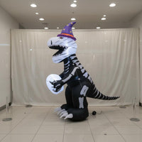 Halloween Inflatable Self-Inflating Lighted Halloween Dino Quick Inflation
